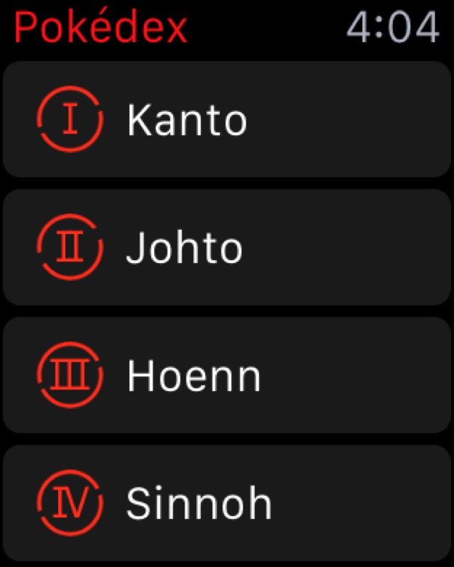 Pokédex sur Apple Watch — capture 6