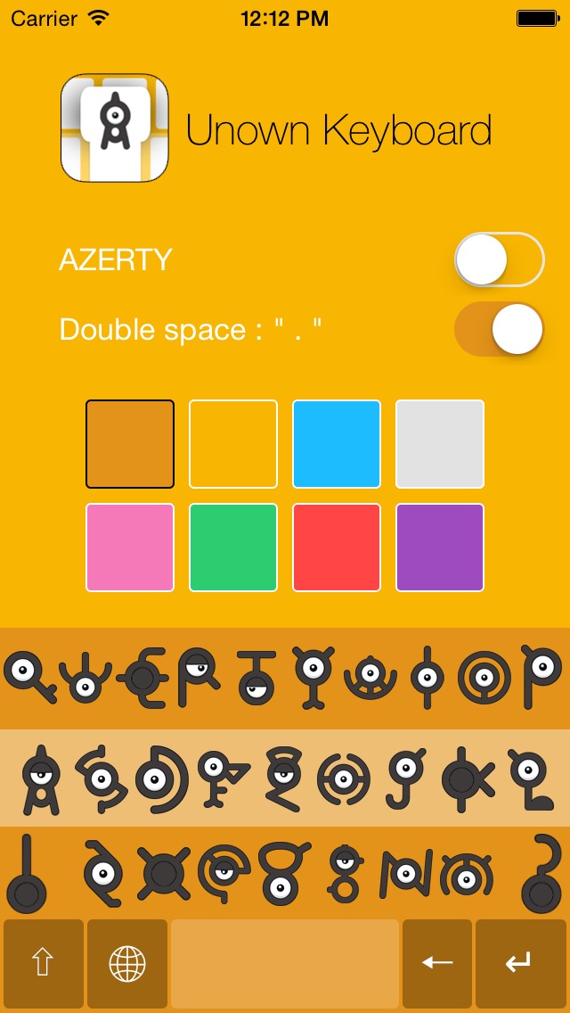 Zarbi Keyboard sur iPhone — capture 1